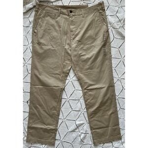 American Eagle Tan Khaki Pants Mens 40x32 Straight Fit Flex Clean Minimal NWT